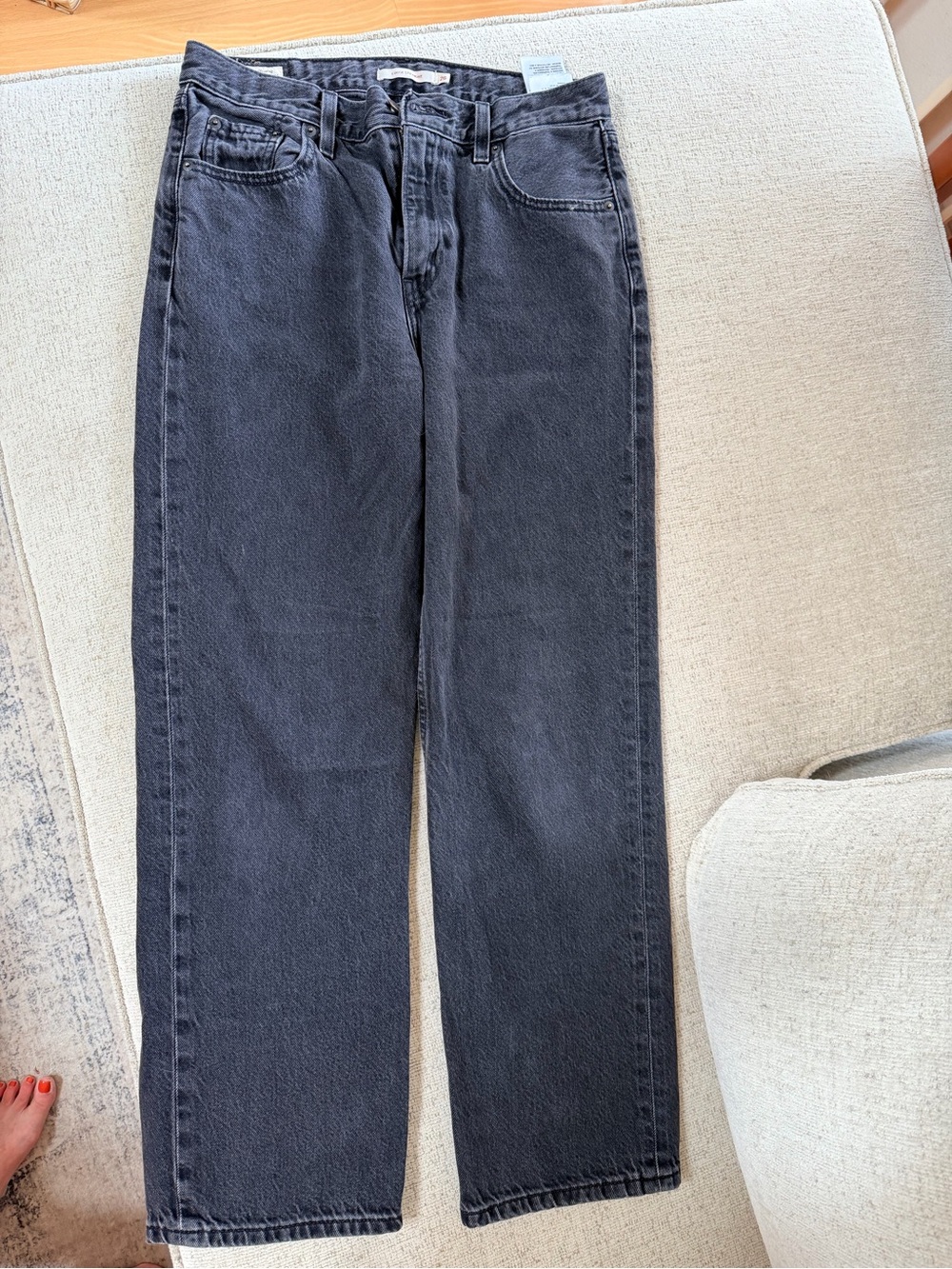 Levi's Straight Jeans in Washed Black